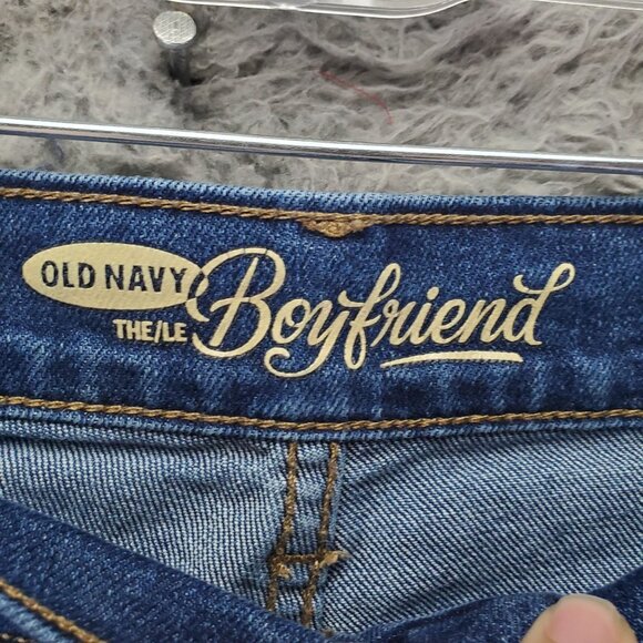 Old Navy Jeans Womens Size 6 Blue The Boyfriend Classic Fit Stretch Denim - Picture 2 of 12